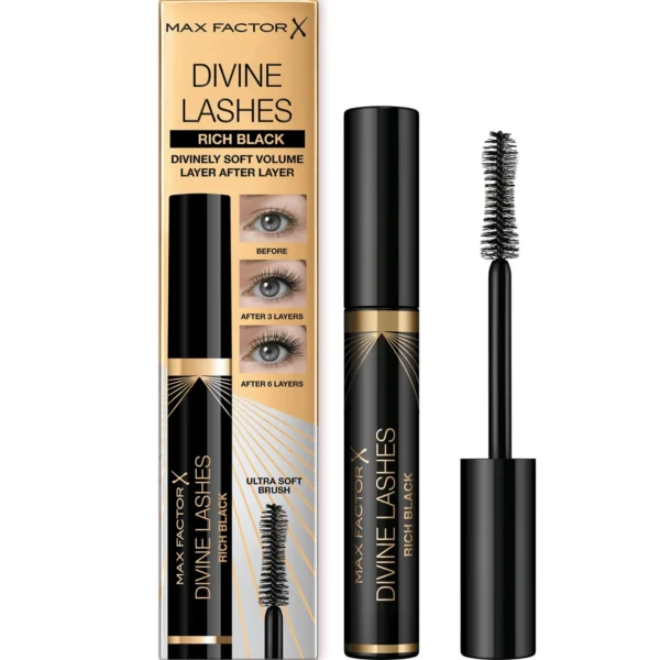 Max Factor Divine Lashes tusz do rzęs zwiększający objętość 001 Rich Black, 8 ml