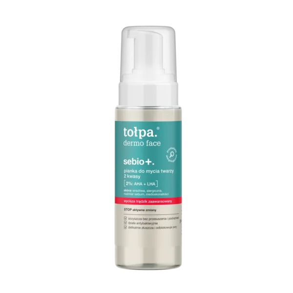 Tołpa Dermo Face Sebio+ pianka do mycia twarzy 2 kwasy, 150 ml