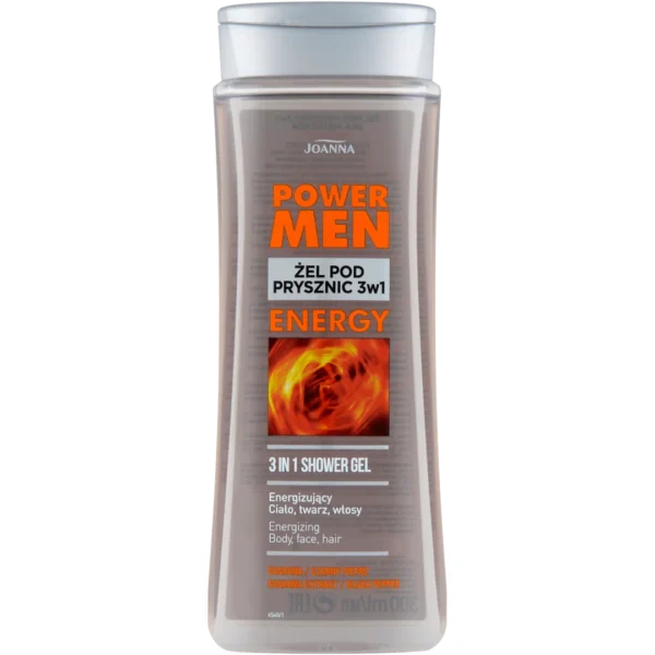 Joanna PowerMen żel pod prysznic czarny pieprz i guarana, 300ml