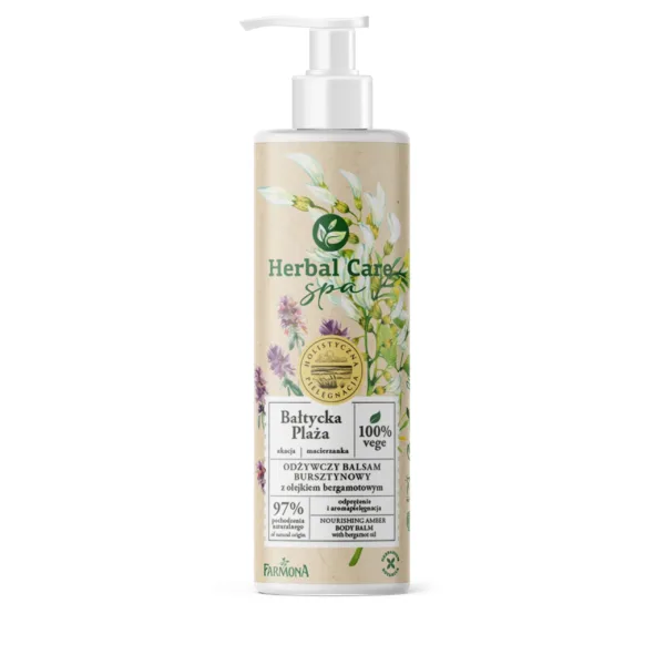 Herbal Care SPA Bałtycka Plaża odżywczy balsam bursztynowy z olejkiem bergamotowym, 400 ml