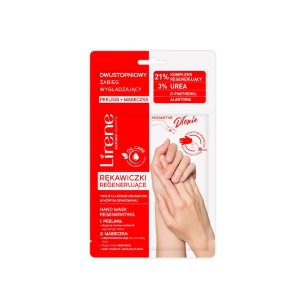 Lirene Rękawiczki regenerujące dwustopniowy zabieg wygładzający peeling + maseczka, 1 szt. - obrazek 2