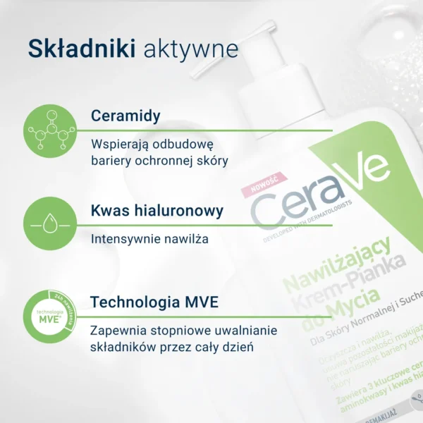 CeraVe nawilżający krem-pianka do mycia, 473 ml - obrazek 5