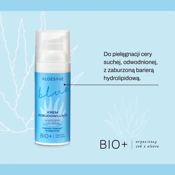 Aloesove Blue krem odbudowujący do twarzy, 50 ml - obrazek 3