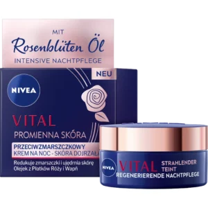 Nivea Vital Promienna Skóra przeciwzmarszczkowy krem na noc dla skóry dojrzałej, 50 ml