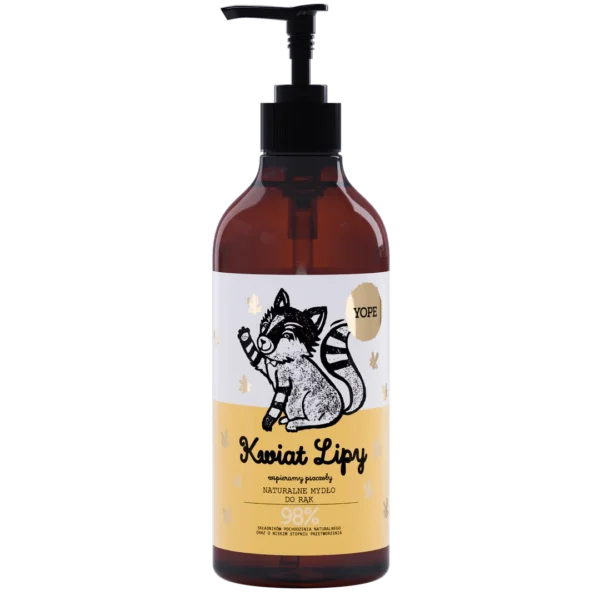 YOPE mydło w płynie do rąk Kwiat Lipy, 500 ml - obrazek 3