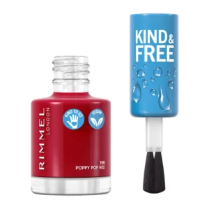 Rimmel Kind & Free ™ lakier do paznokci nr 156 Poppy Pop Red, 8 ml