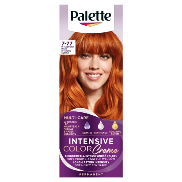 Schwarzkopf Paette Intensive Color Creme farba do włosów 7-77 intensywna miedź, 1 szt.