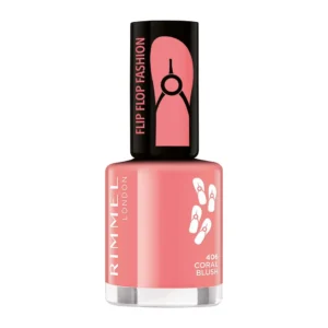 Rimmel 60 Seconds Super Shine Flip Flop Fashion szybkoschnący lakier do paznokci, nr 406 Coral Blush, 8 ml