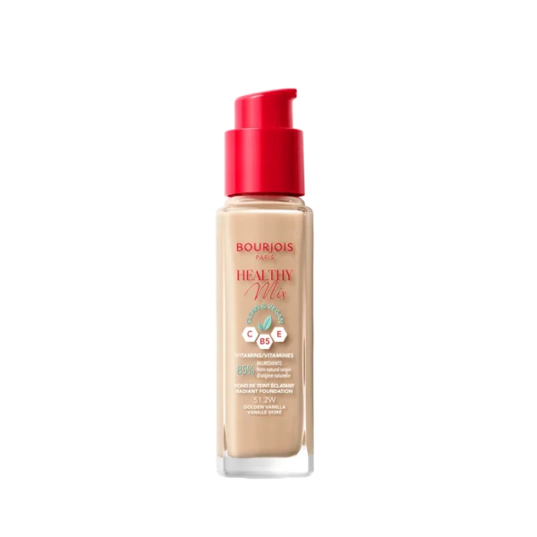 Bourjois Healthy Mix Clean podkład rozświetlający nr 51,2 Golden Vanilla, 30 ml - obrazek 3