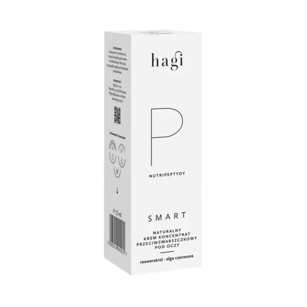 Hagi Smart P naturalny krem pod oczy przeciwzmarszczkowy z nutripeptydami i resweratrolem 50+, 15 ml - obrazek 6