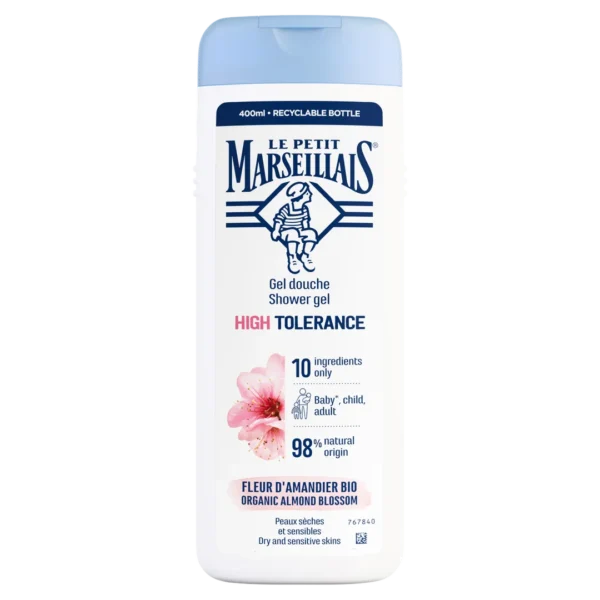 Le Petit Marseillais zmiękczający żel pod prysznic o wysokiej tolerancji Bio kwiat migdałowca, 400 ml