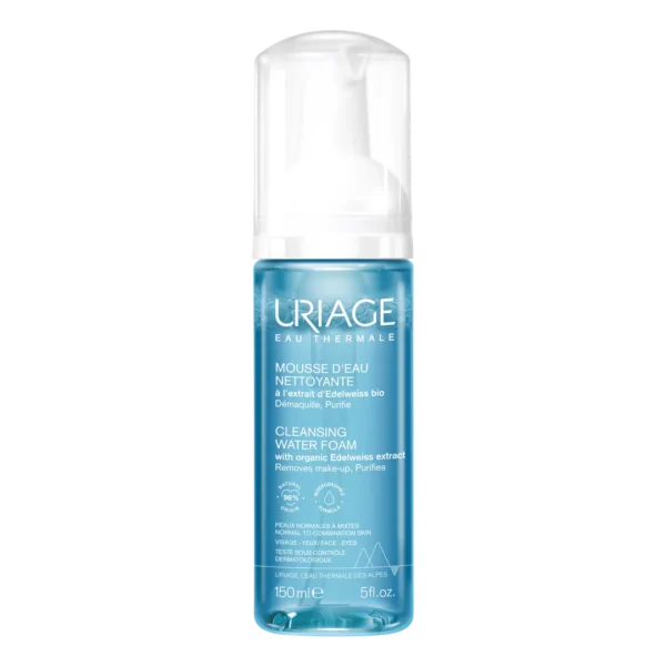 Uriage Oczyszczająca pianka do twarzy z ekstraktem z organicznej szarotki alpejskiej, 150 ml