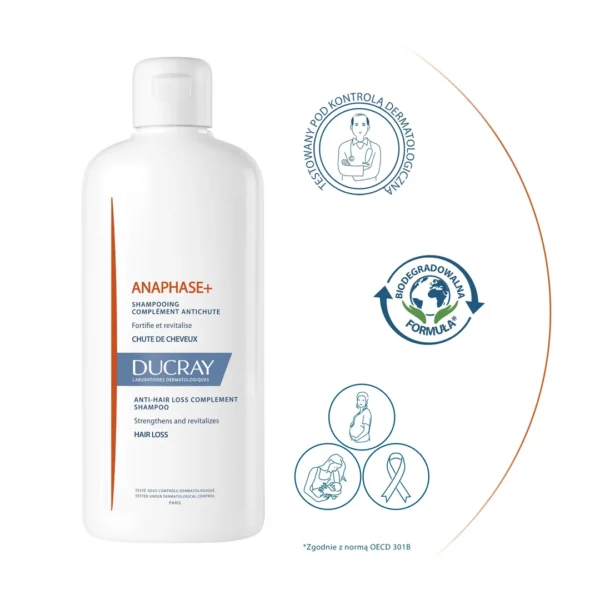 Ducray Anaphase+ szampon przeciw wypadaniu włosów, 400 ml - obrazek 3