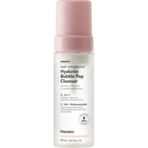 Hanskin Real Complexion pianka do twarzy oczyszczająca z kwasem hialuronowym, 150 ml