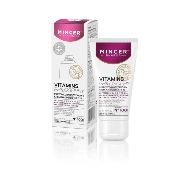 Vis Plantis Vitamins Philosophy przeciwzmarszczkowy krem No. 1001 SPF15, 50 ml - obrazek 3