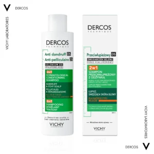 VICHY DERCOS Szampon Przeciwłupieżowy z odżywką 2w1, 200ml