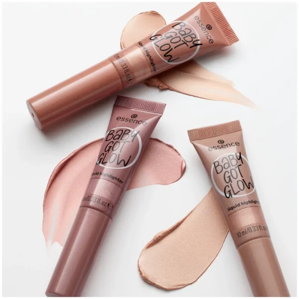 Essence Baby Got Glow rozświetlacz do twarzy w płynie 10 Sassy in Silk, 10 ml - obrazek 3