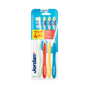Jordan Total Clean Medium szczoteczka do zębów średnia, 4 szt.