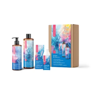 Vianek Prebiotyczny zestaw do twarzy żel do mycia twarzy z trehalozą, 300 ml + płyn micelarny z trehalozą, 400 ml + prebiotyczny krem do twarzy na dzień z trehalozą, 50 ml