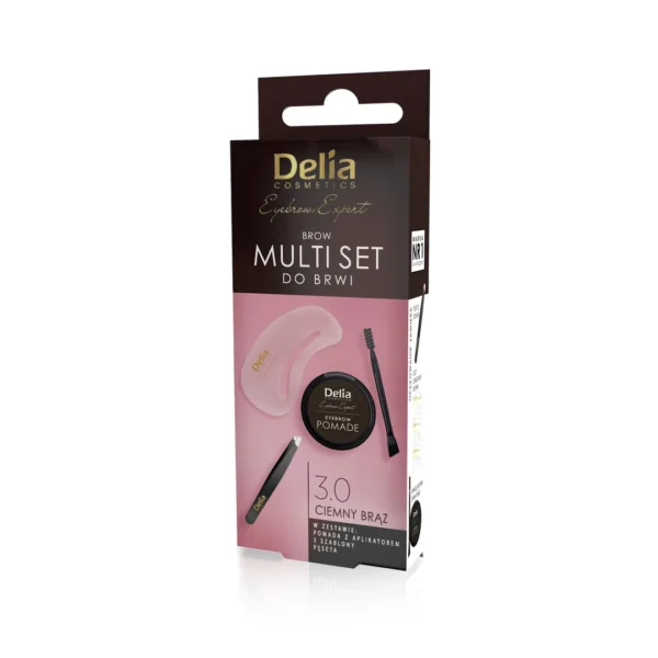 Delia Brow Multi Set zestaw do brwi 3.0 ciemny brąz, 1 szt.
