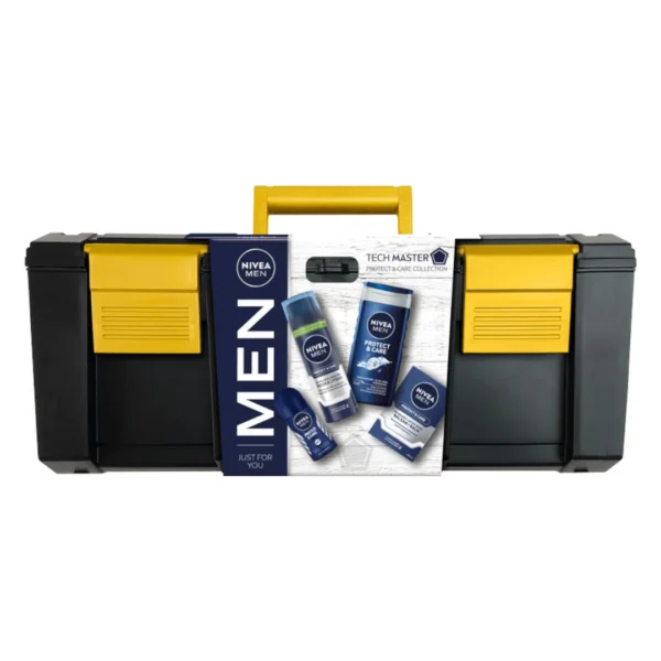 Nivea Men Tech Master zestaw antyperspirant, żel, pianka do golenia, 50 ml + 250 ml + 200 ml + 100 ml zestaw antyperspirant, żel, pianka do golenia, 50 ml + 250 ml + 200 ml + 100 ml