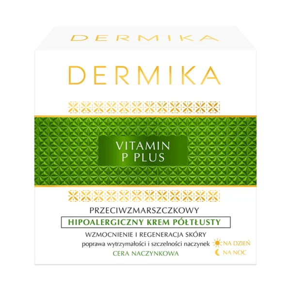 Dermika Vitamin P Plus hipoalergiczny krem półtłusty na dzień i na noc, 50 ml - obrazek 4
