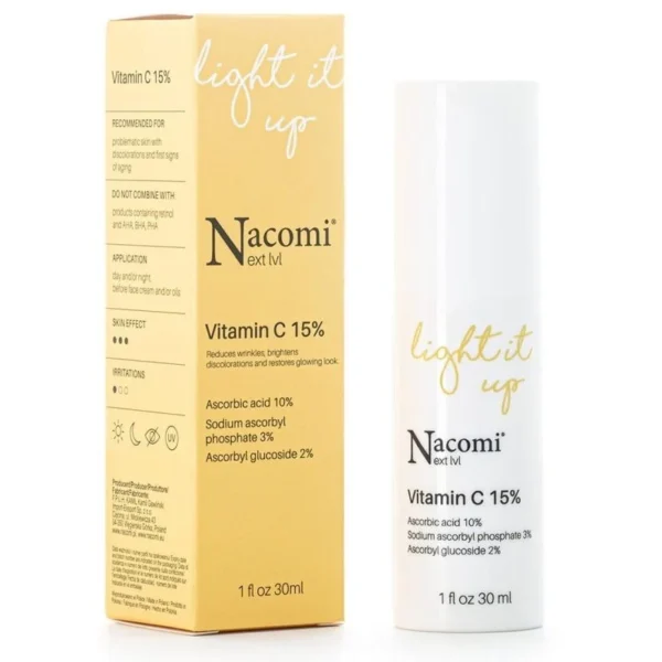 Nacomi Next Level Light It Up serum do twarzy z witaminą C 15%, 30 ml