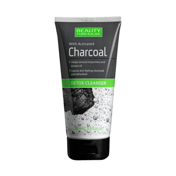 Beauty Formulas Charcoal Detox Cleanser żel do mycia twarzy z aktywnym węglem 150 ml