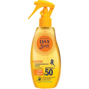 Dax Sun Active transparentny wysoko wodoodporny spray do opalania SPF50, 200 ml