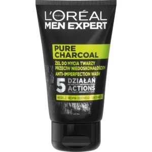 L`Oreal Men Expert Pure Charcoal żel do mycia twarzy przeciw niedoskonałościom, 100 ml