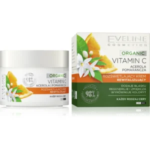 Eveline Cosmetics Organic Vitamin C rozświetlający krem rewitalizujący, 50 ml