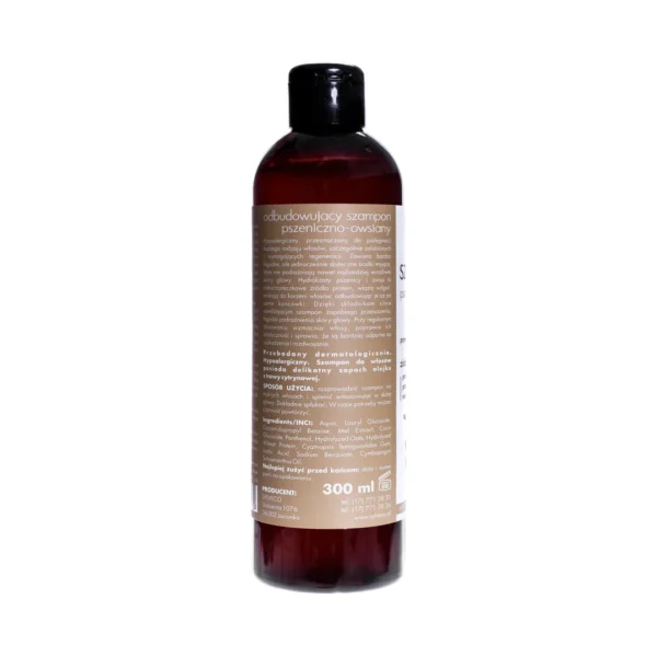Sylveco odbudowujący szampon pszeniczno-owsiany, 300 ml - obrazek 4