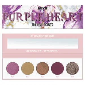 MIYO Five Points Palette paleta cieni do powiek Five Points Purple Heart no 27, 6,5 g