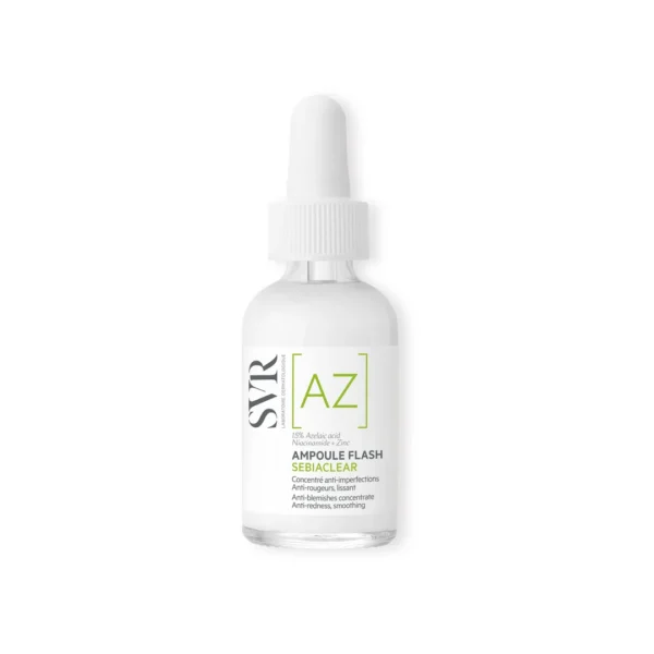 SVR Sebiaclear Ampoule Flash Koncentrat wygładzający korygujący niedoskonałości i zaczerwienienia, 30 ml