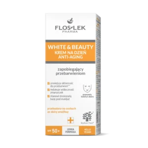 Floslek White & Beauty krem na dzień anti-aging zapobiegający przebarwieniom SPF 50+, 50 ml