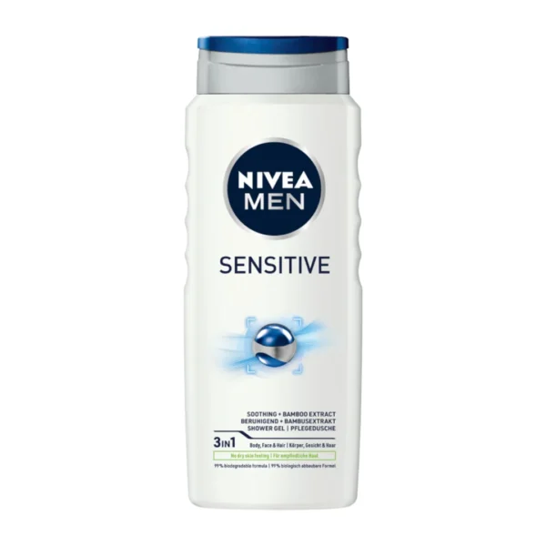 Nivea Men Sensitive Żel pod prysznic, 500 ml - obrazek 2