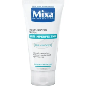 Mixa krem nawilżający przeciw niedoskonałościom 2w1, 50 ml