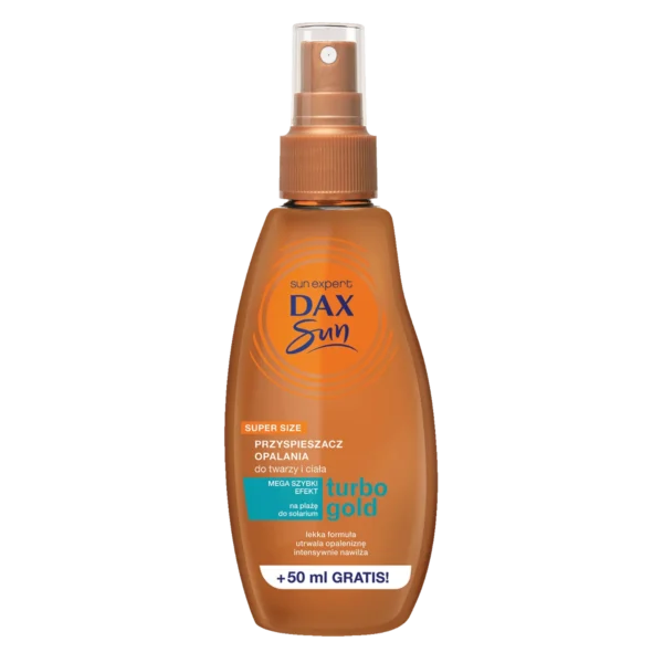 Dax Sun Turbo Gold przyspieszacz opalania do twarzy i ciała, 200 ml