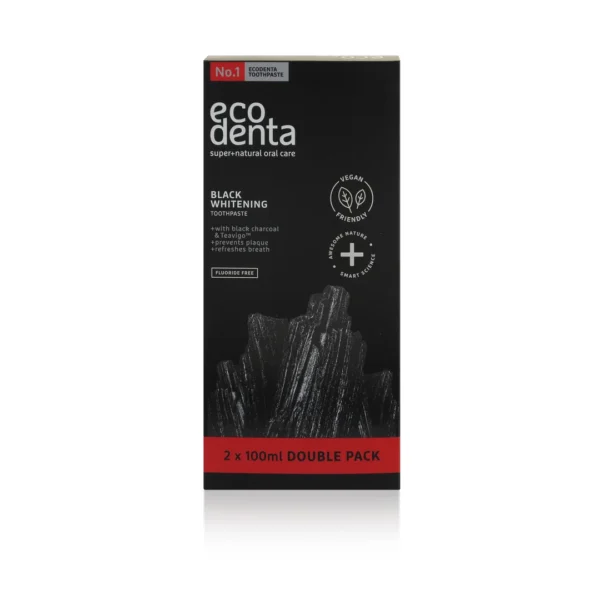 Ecodenta Pasta wybielająca z węglem aktywnym zestaw 2 szt., 100 ml