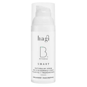 Hagi Smart B naturalny krem do pielęgnacji cery tłustej i trądzikowej z niacynamidem, 50 ml