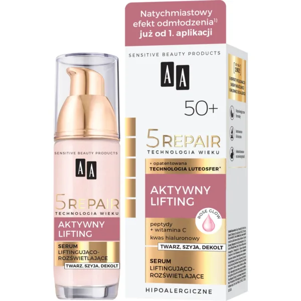 AA 5Repair liftingująco-rozświetlające serum 50+, 35 ml - obrazek 2