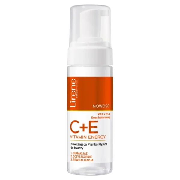 Lirene C+E VITAMIN ENERGY nawilżająca pianka myjąca do twarzy, 150 ml - obrazek 3
