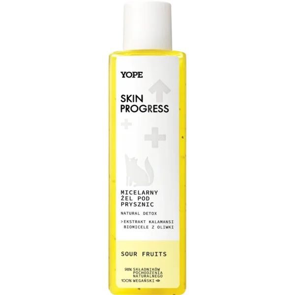YOPE Skin Progress Natural Detox micelarny żel pod prysznic Sour Fruits, 200 ml - obrazek 2