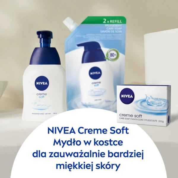 Nivea Creme Soft mydło w kostce, 100 g - obrazek 8