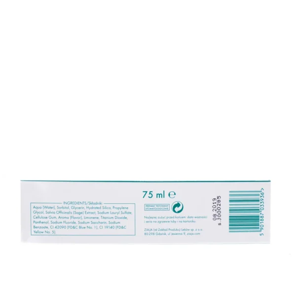 Ziaja Mintperfekt pasta do mycia zębów z szałwią, 75 ml - obrazek 4
