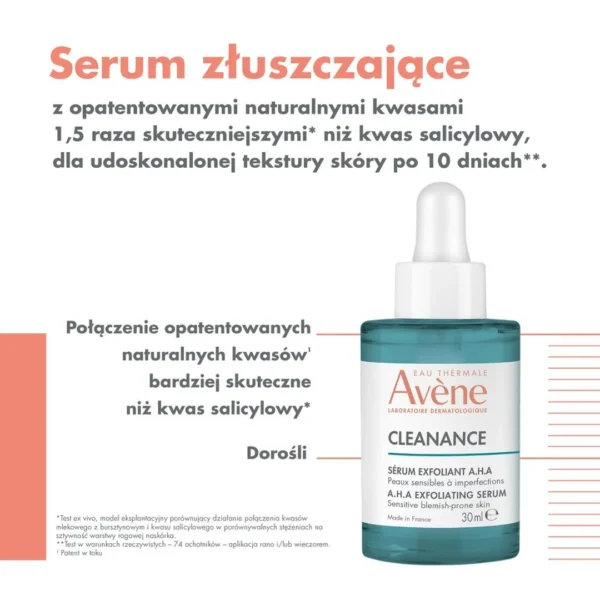 Avène CLEANANCE A.H.A serum do twarzy złuszczające, 30 ml - obrazek 5