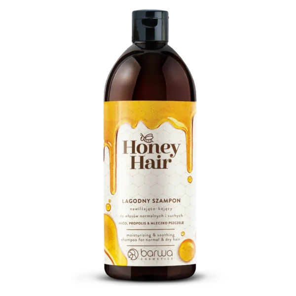 Barwa Honey Hair Szampon do włosów nawilżająco-kojący, 480 ml