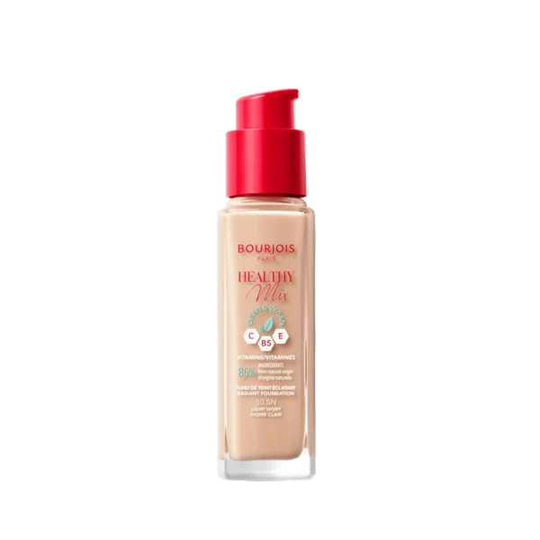 Bourjous Healthy Mix witaminowy podkład do twarzy, 50,5 Light Ivory, 30 ml - obrazek 3