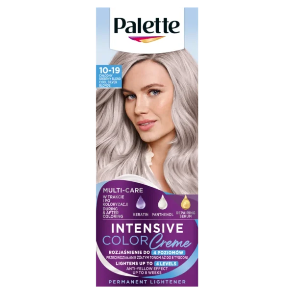 Schwarzkopf Paette Intensive Color Creme farba do włosów 10-19 chłodny srebrny blond, 1 szt.