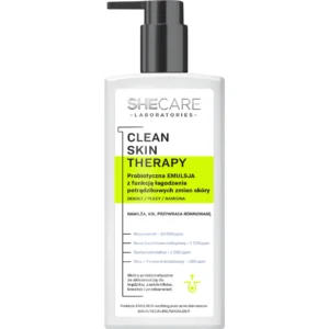 SheCare Clean Skin Therapy probiotyczna emulsja do ciała z funkcją łagodzenia potrądzikowych zmian skóry, 225 ml
